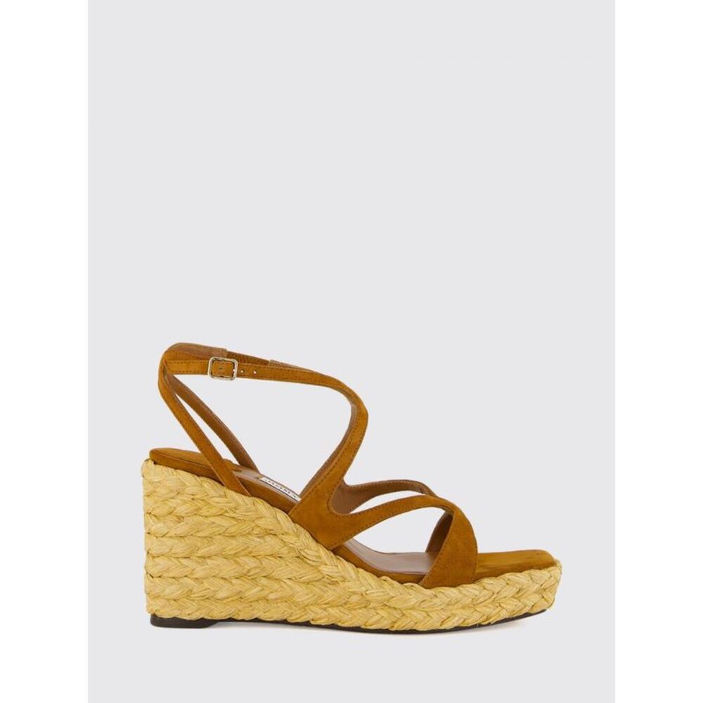 Jimmy Choo Women Jimmy Choo Ayla Suede And Jute Wedge Sandals With Square Toe
